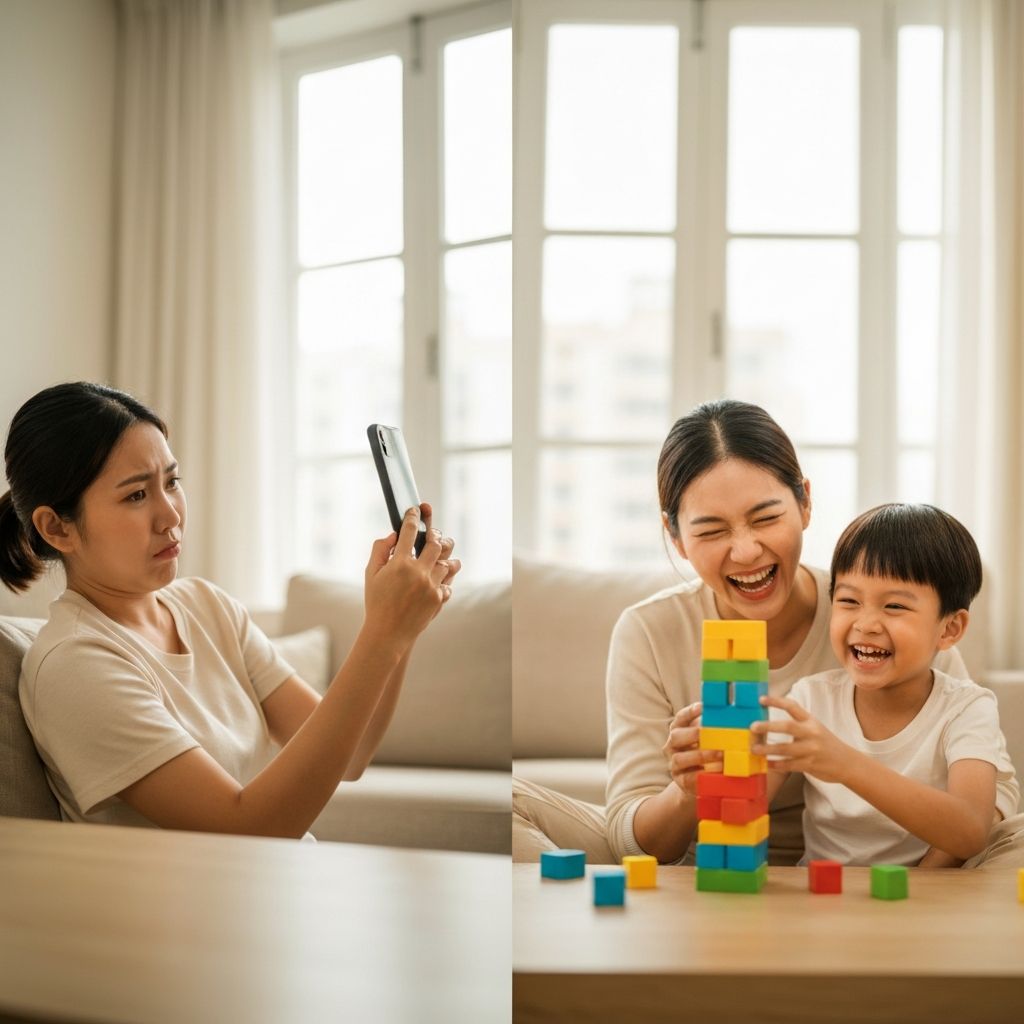 Comparison of phone photography vs hands-free presence